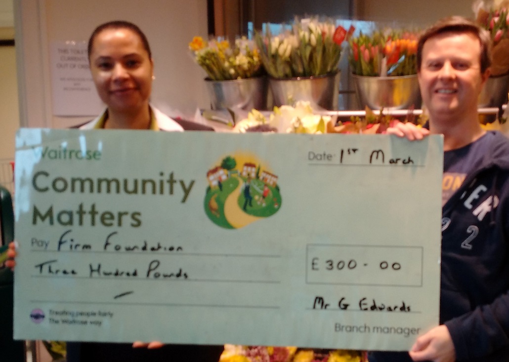 Waitrose support us through their Community Matters appeal